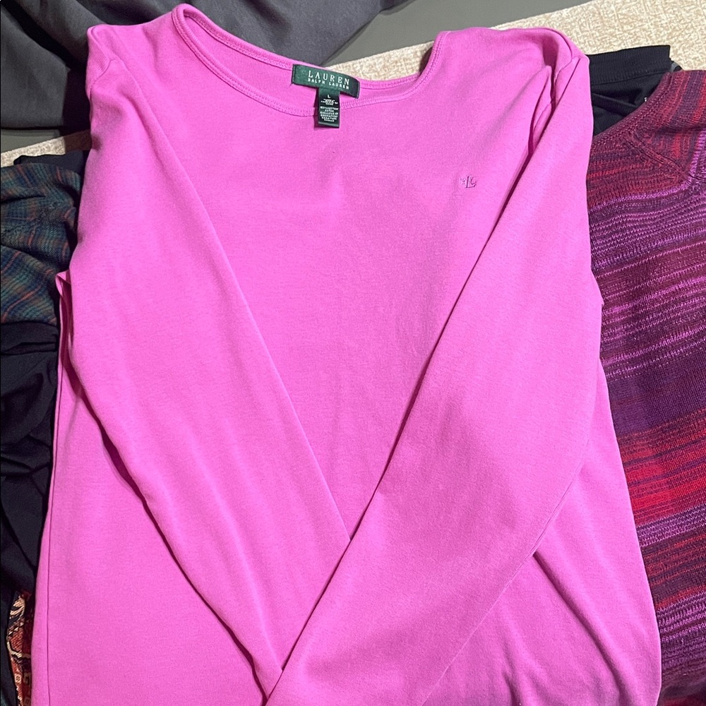 Ralph Lauren Pink 100% Cotton Long Sleeve